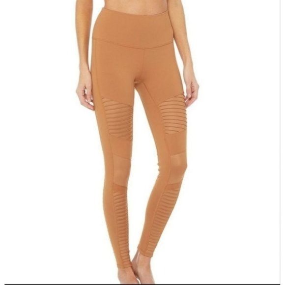 ALO Yoga Pants - ALO Yoga High waist moto leggings Henna Glossy  size S